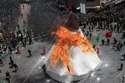  خیمه سوزان ظهر عاشورا - چهارراه گلوبندک تهران / گزارش تصویری