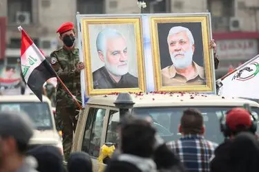 تشییع نمادین شهدای الحشد الشعبی با حضور گسترده مردم در بغداد