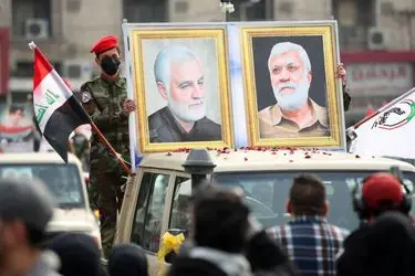 تشییع نمادین شهدای الحشد الشعبی با حضور گسترده مردم در بغداد