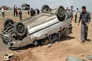 سهم واژگونی خودرو در حوادثجاده‌ای