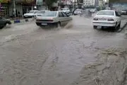 خیابان آزادی شهر قدس به دریاچه آزادی تبدیل شد