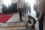 بانوان سرایانی 100متر فرش به عتبات عالیات اهدا کردند