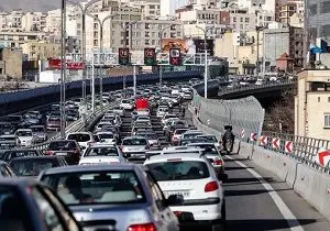  وضعیت ترافیک معابر بزرگراهی تهران در بیست و دوم خرداد ماه ۹۸