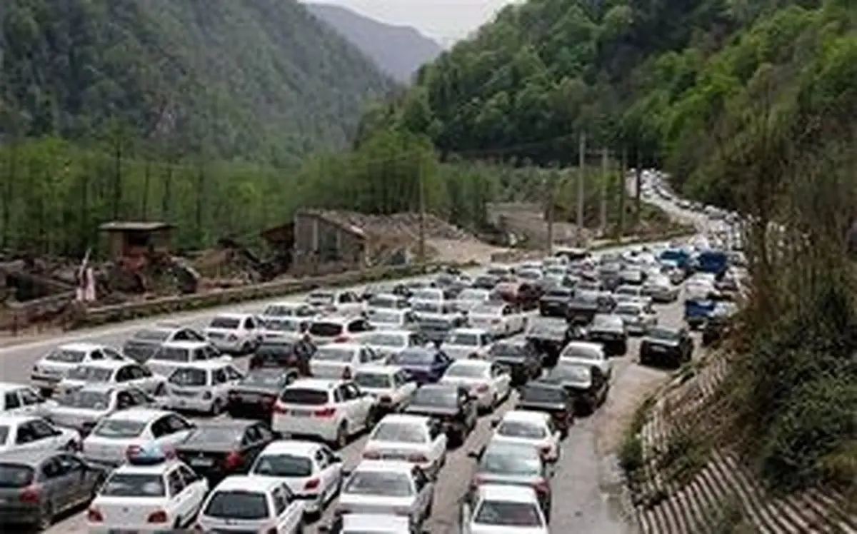 ترافیک سنگین در محور چالوس و آزادراه تهران - شمال