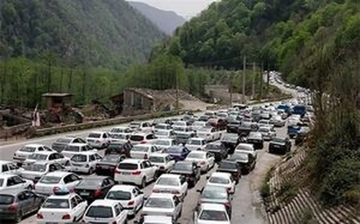 ترافیک سنگین در محور چالوس و آزادراه تهران - شمال