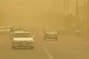 گردوخاک شدید به این جاده‌‌ها رسید
