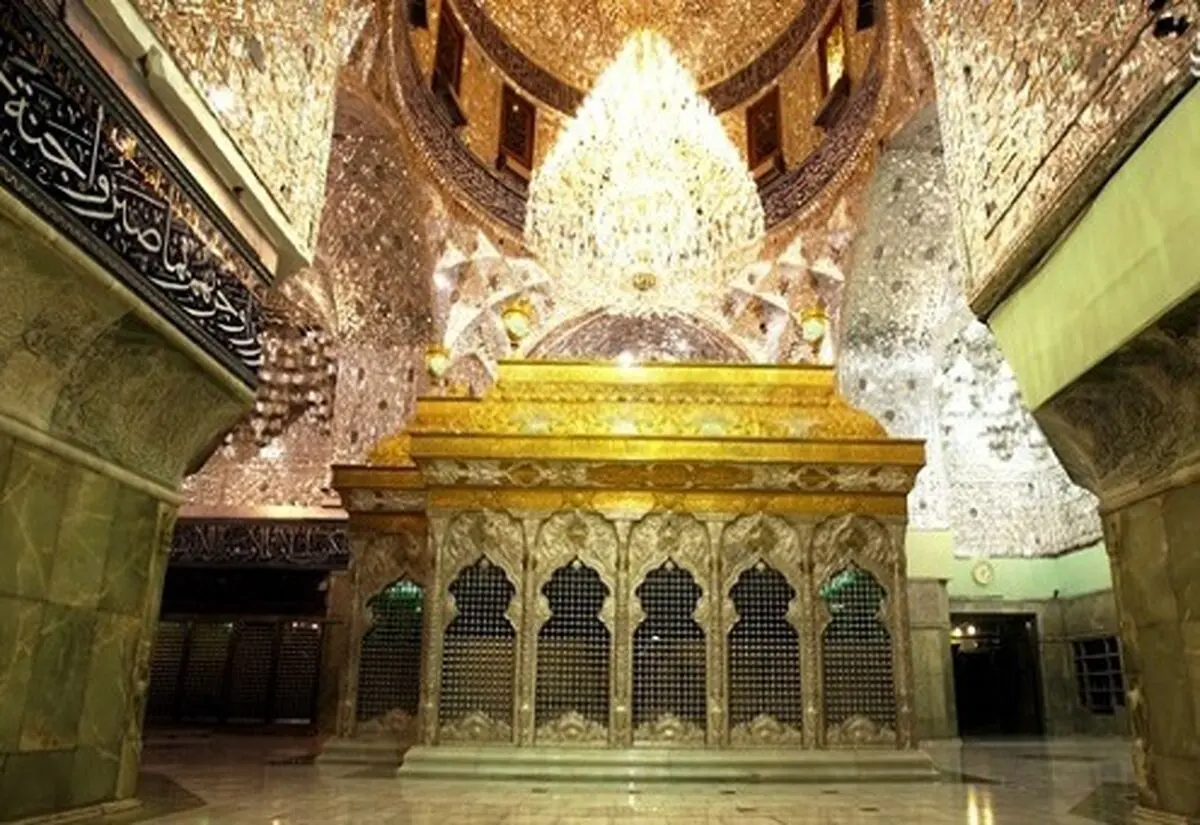 تصویری ناب از حرم امام حسین(ع) در روز میلاد پسرشان
