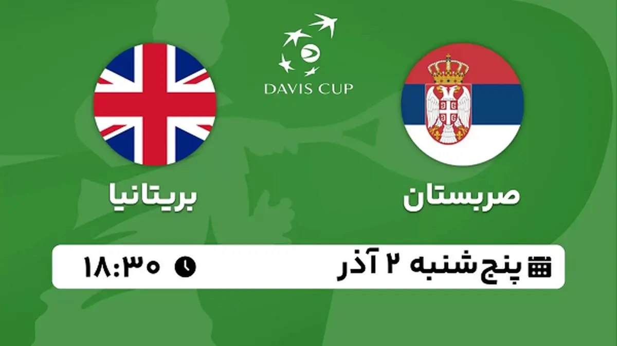 پخش زنده تنیس صربستان با بریتانیا ۲ آذر ۱۴۰۲