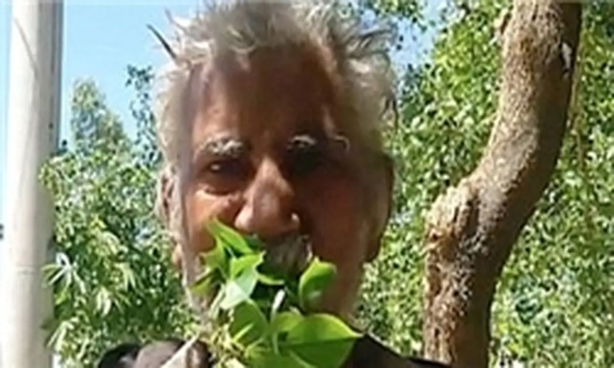 مردی که فقط شاخه و برگ درختان را می خورد!+ عکس