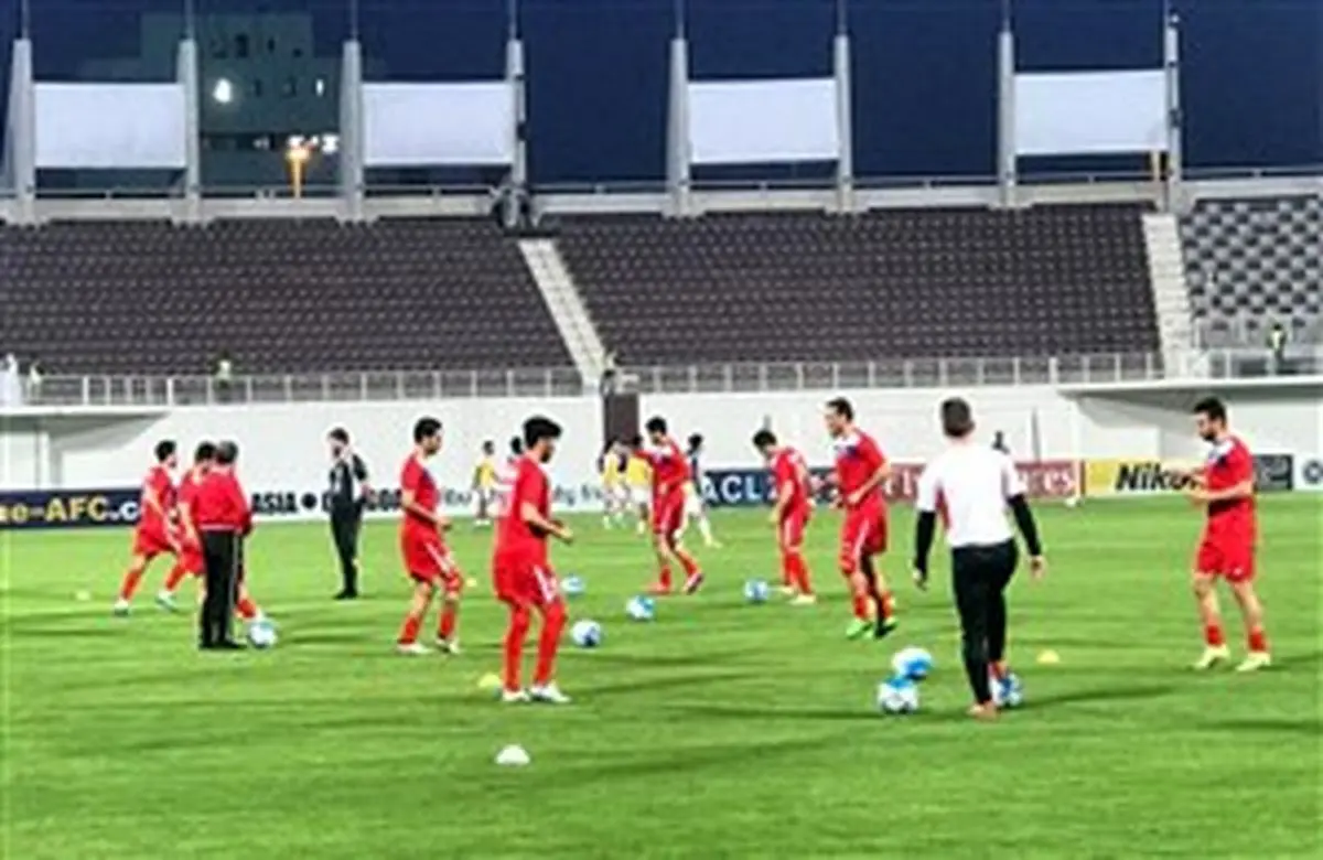 تمرین پرسپولیس در استادیوم محل برگزاری دیدار با الریان