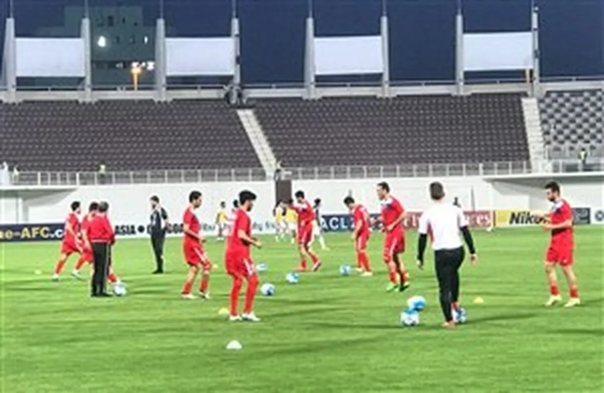 تمرین پرسپولیس در استادیوم محل برگزاری دیدار با الریان