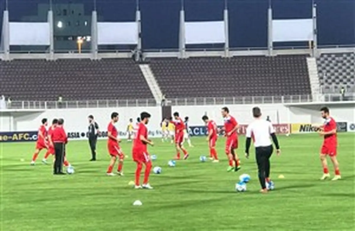 تمرین پرسپولیس در استادیوم محل برگزاری دیدار با الریان
