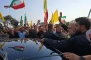 حضور لاریجانی بر مزار سیدحسن نصرالله +فیلم