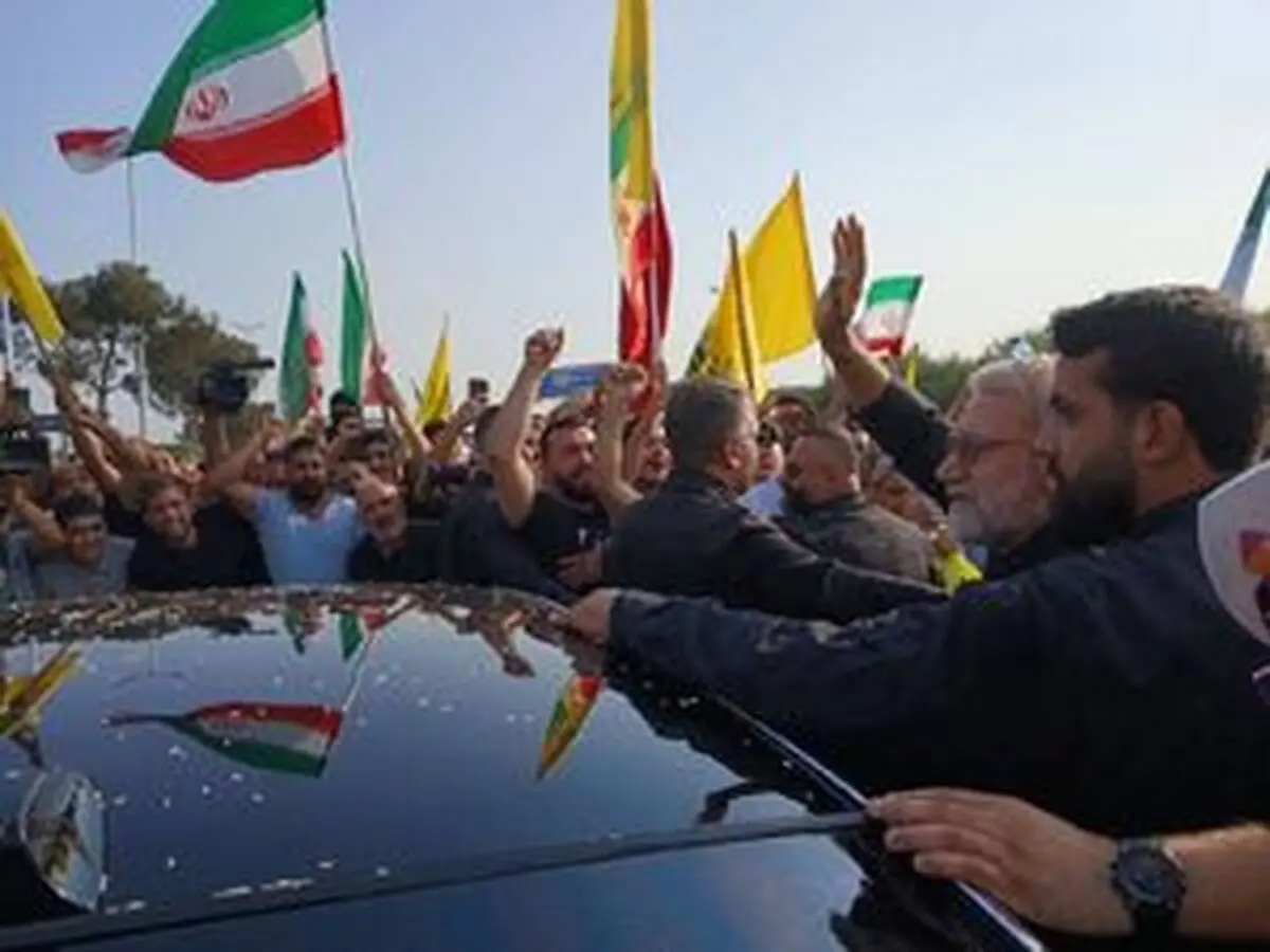 حضور لاریجانی بر مزار سیدحسن نصرالله +فیلم