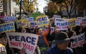 تداوم اعتراض کره ای ها علیه سفر ترامپ