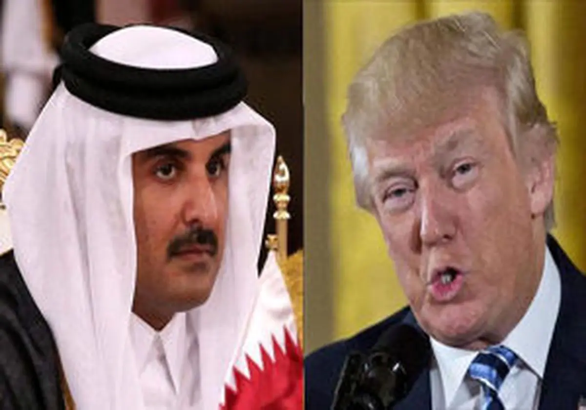 گفتگوی تلفنی دونالدترامپ با امیر قطر