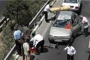 تصادف شدید۳خودرو و ترافیک سنگین در محور بجنورد - بابا امان