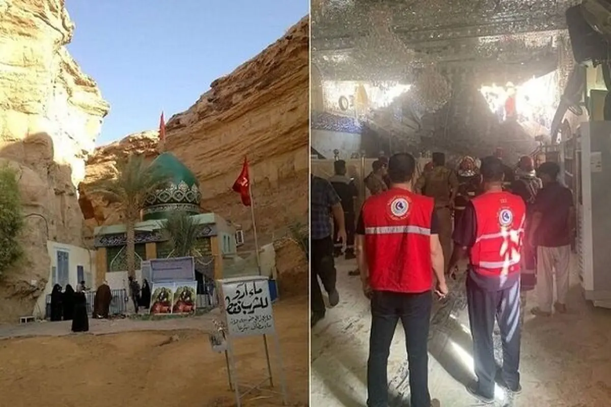 خارج کردن ۵ نفر از زیر آوار زیارتگاهی در کربلا