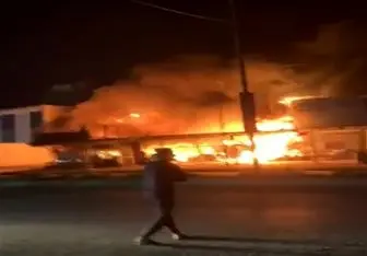 آتش سوزی مهیب در اربیل