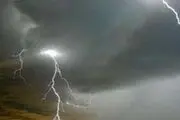 صاعقه جان یک نفر را گرفت