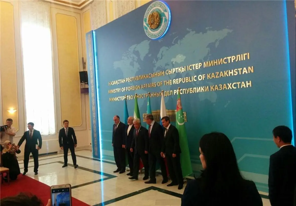 سخنرانی ظریف در  نشست وزرای خارجه حاشیه خزر