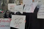تجمع دانشجویان در میدان فلسطین در مخالفت با طرح معامله قرن
