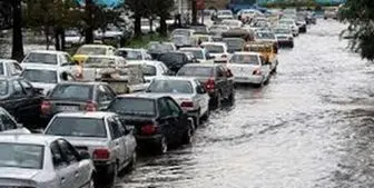 وضعیت ترافیک پایتخت با توجه به وقوع بارش‌ها