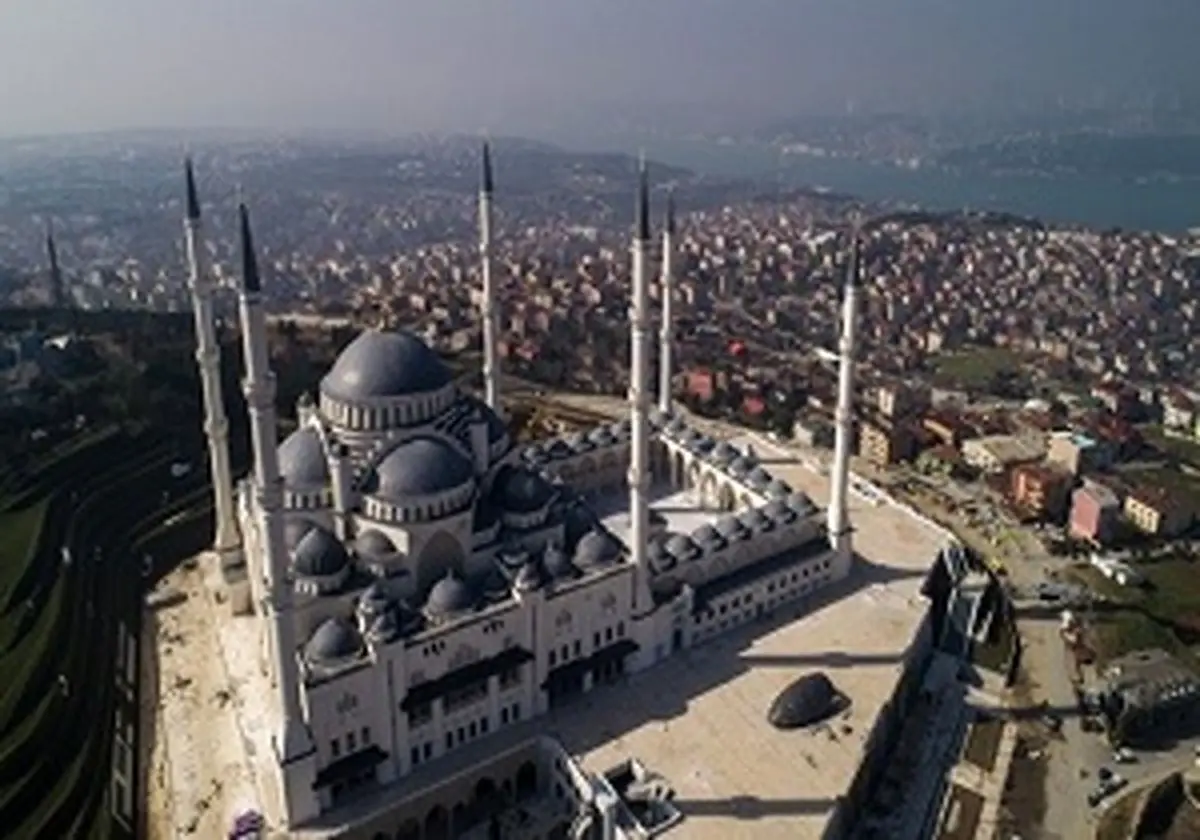 افتتاح بزرگترین مسجد استانبول با حضور اردوغان