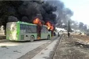تروریست‎ها 3 اتوبوس را آتش زدند