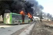 تروریست‎ها 3 اتوبوس را آتش زدند