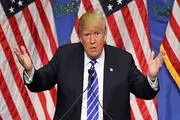پرچم روسیه در سخنرانی ترامپ!