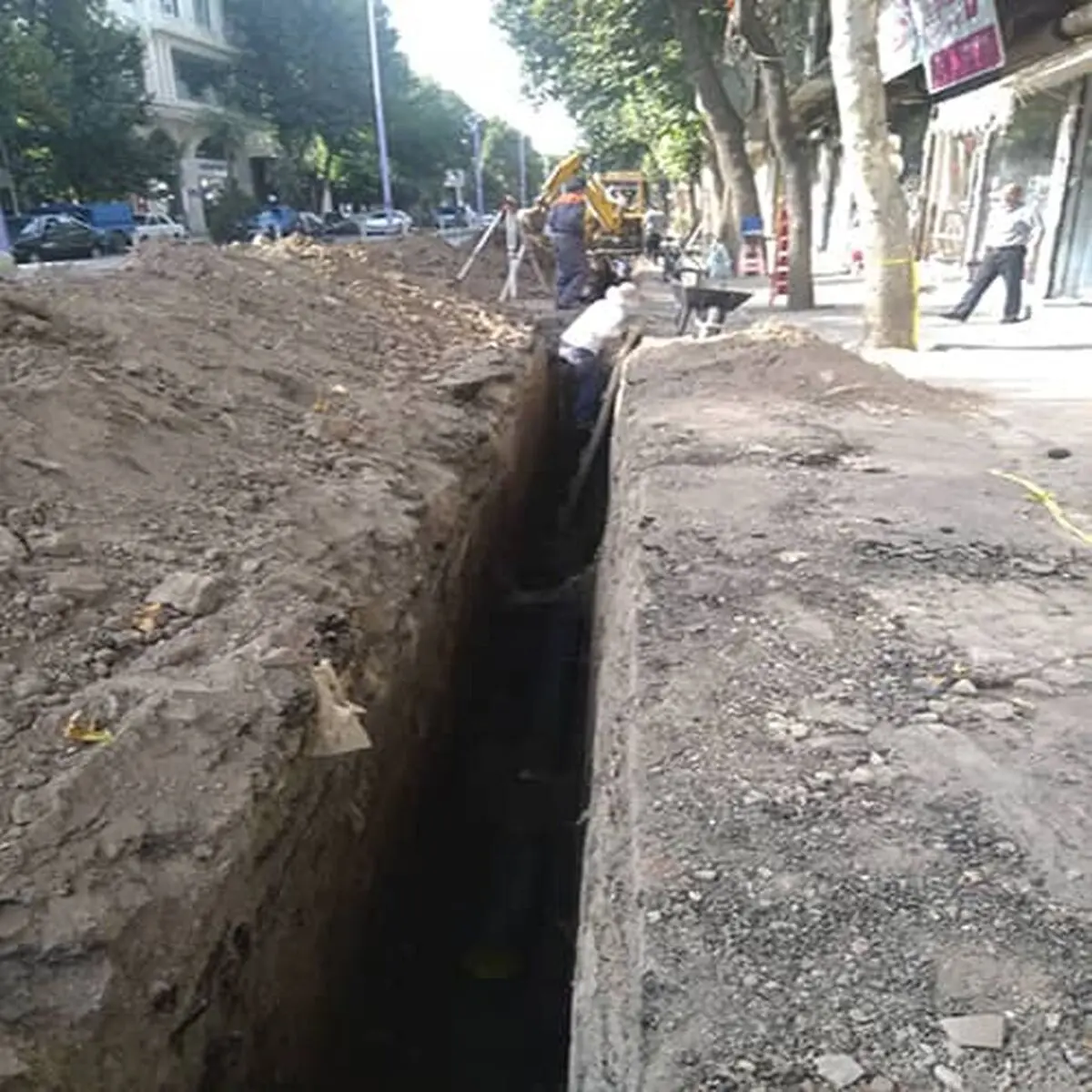 اجرای شبکه جمع آوری فاضلاب کوی زعفرانیه خوی

