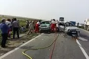 
۴ کشته و ۲ مصدوم نتیجه تصادفی دیگر در جاده بخش داشلی برون+تصاویر