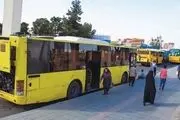 کج شدن عجیب اتوبوس واحد در تهران +فیلم
