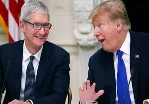 واکنش ترامپ به گاف خود درباره نام رئیس شرکت اپل 