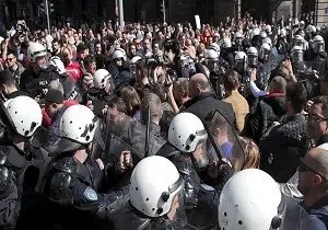 برگزاری تظاهرات ضددولتی در بلگراد