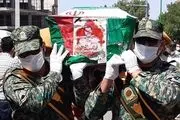 تشییع پیکر فرمانده شهید هنگ مرزی بانه در قرچک