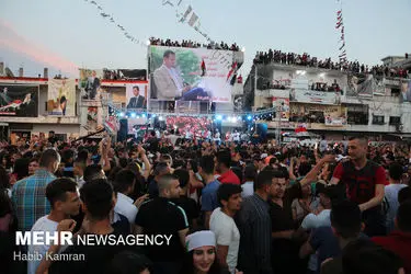 جشن پیروزی بشار اسد