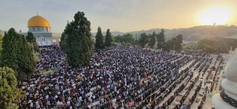 مسجدالاقصی میزبان 200 هزار نمازگزار/گزارش تصویری