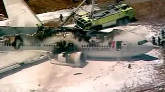 سقوط بدون تلفات جانی بوئینگ ۷۷۷ در فرودگاه سانفرانسیسکو