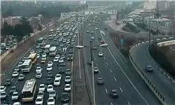 ترافیک نیمه سنگین در آزادراه کرج-تهران 