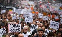 طغیان شهروندان اسپانیایی علیه برنامه‌ ریاضتی