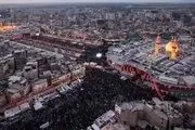  تصاویر هوایی از حضور میلیونی زائران در آستانه اربعین +فیلم 