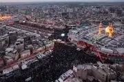  تصاویر هوایی از حضور میلیونی زائران در آستانه اربعین +فیلم 