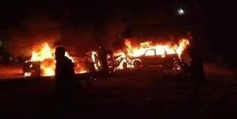 انفجار پمپ بنزین در خیابان پیروزی تهران/ فیلم