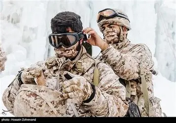 تمرین یخ نوردی یگان ویژه صابرین