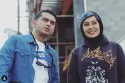 «سحر قریشی» بچه به بغل با چشمانی گریان/ عکس
