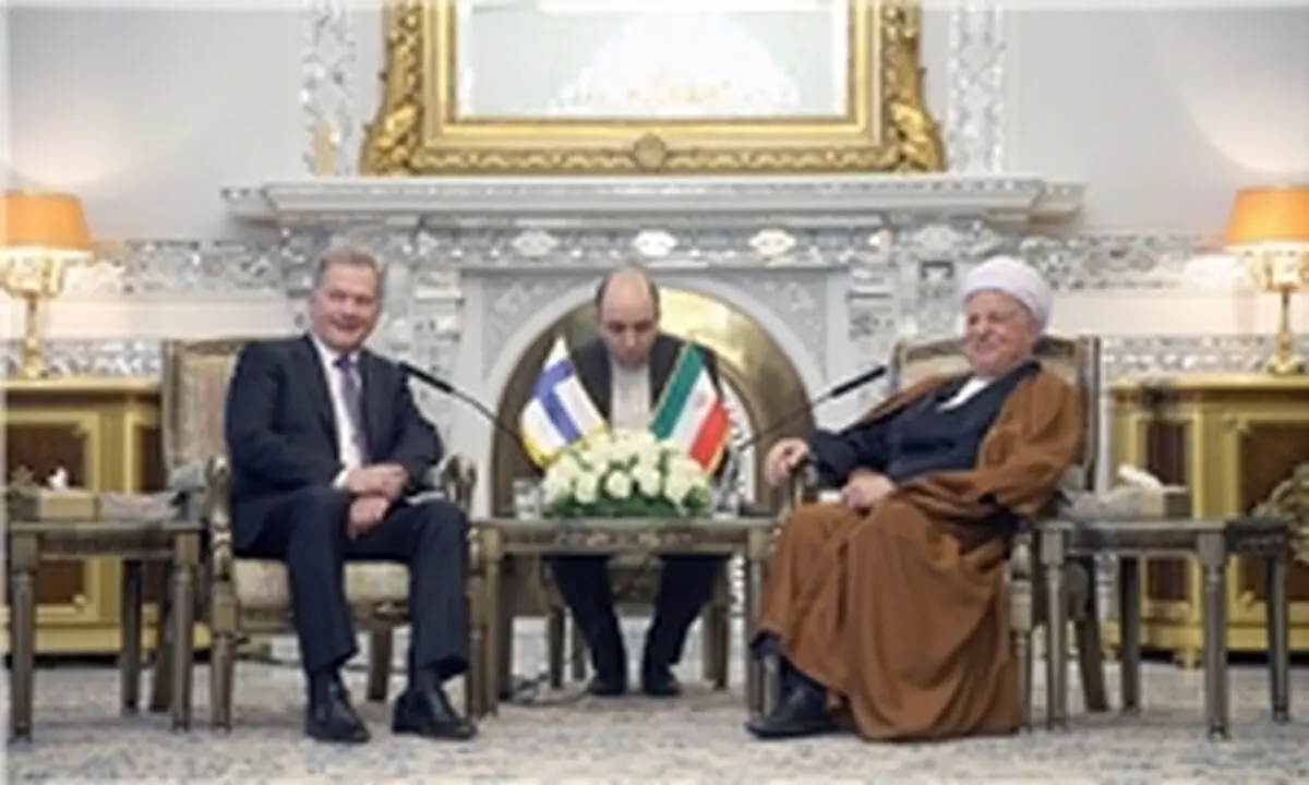رئیس جمهور فنلاند با هاشمی رفسنجانی دیدار و گفتگو کرد