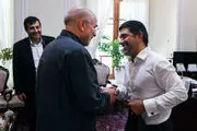 دبیر در آغوش قالیباف+عکس