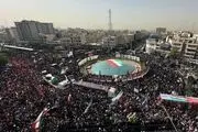غوغای مردم تهران در تشییع شهدای اقتدار +فیلم